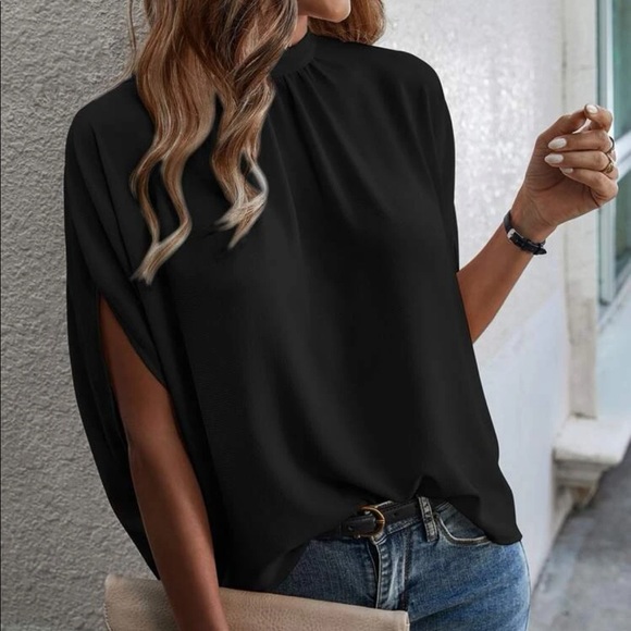 Boho tie back batwing sleeve top - Picture 8 of 15
